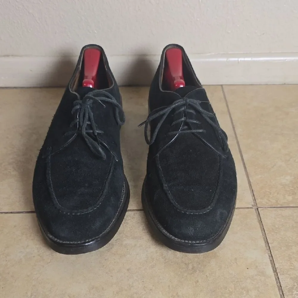 Cole Haan Black Suede Oxfords